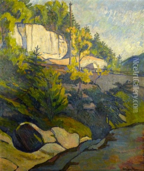 Carriere Dans Les Gorges Oil Painting - Louis Joseph Vonlanthen