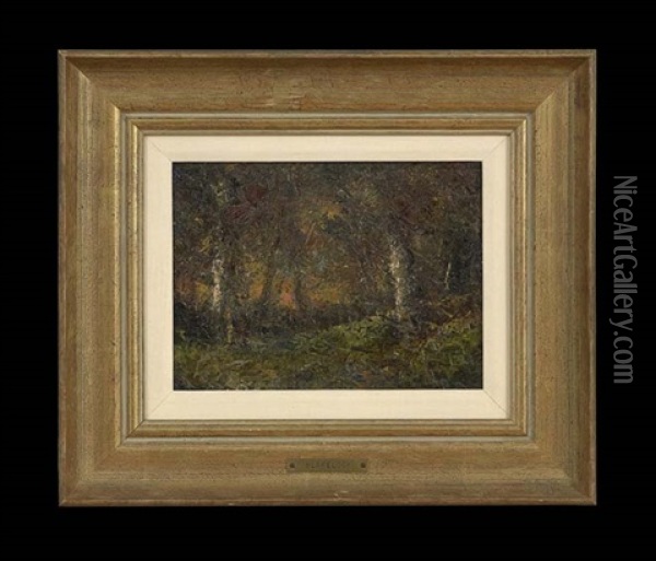 Wooded Landscape At Sunset Oil Painting - Ralph Albert Blakelock