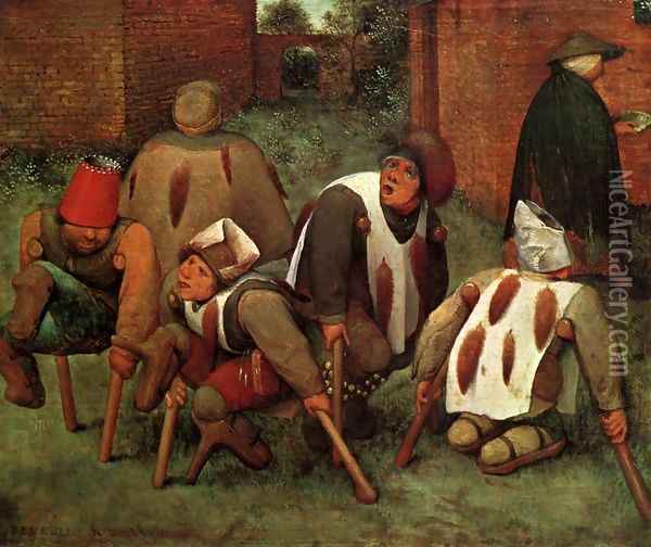 The Cripples Oil Painting - Pieter the Elder Bruegel