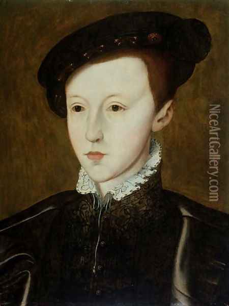 Portrait of Edward VI 1537-53 3 Oil Painting - William Scrots