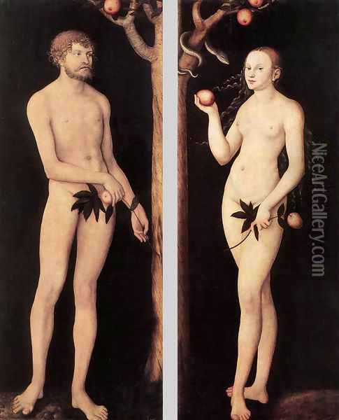 Adam and Eve 1531 Oil Painting - Lucas The Elder Cranach