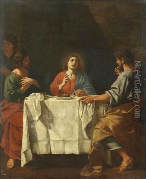The Supper At Emmaus Oil Painting - Giacinto Gimignani