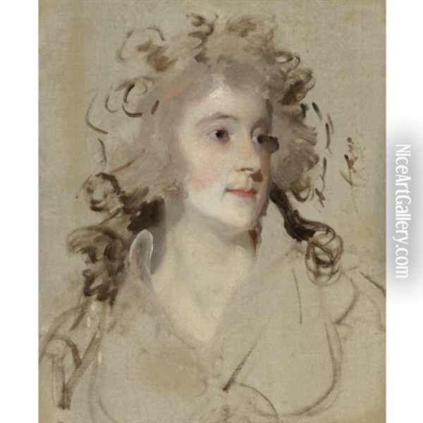 Portrait Bust Of A Lady Oil Painting - Thomas Lawrence
