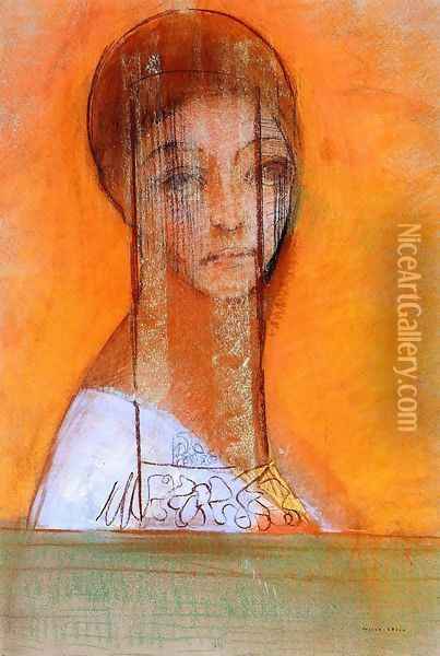 Veiled Woman 2 Oil Painting - Odilon Redon