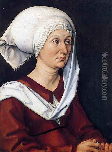 Portrait of Barbara Durer I Oil Painting - Albrecht Durer