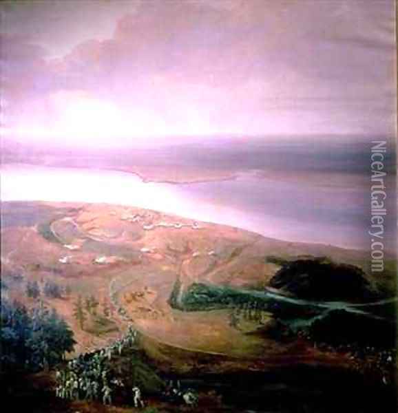 The Siege of Yorktown and defeat of the British by American and French allies Oil Painting - Jean Antoine Simeon Fort