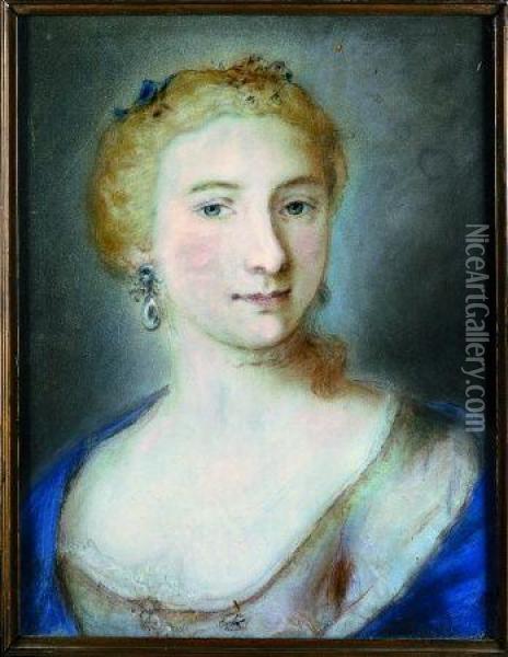 Portrait Of A Venetian Lady Oil Painting - Rosalba Carriera