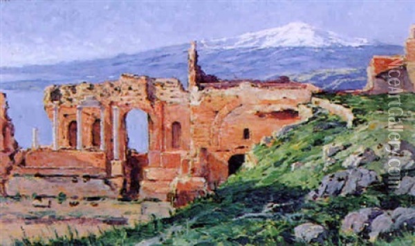 Taormina Auf Sizilien Oil Painting - Carl Arp