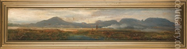 Das Siebengebirge Von Der Sieg Aus Gesehen Oil Painting - Carl Hilgers