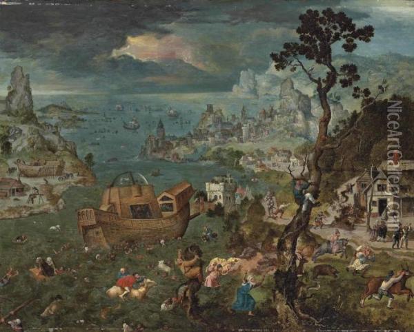 The Deluge Oil Painting - Jan van Amstel