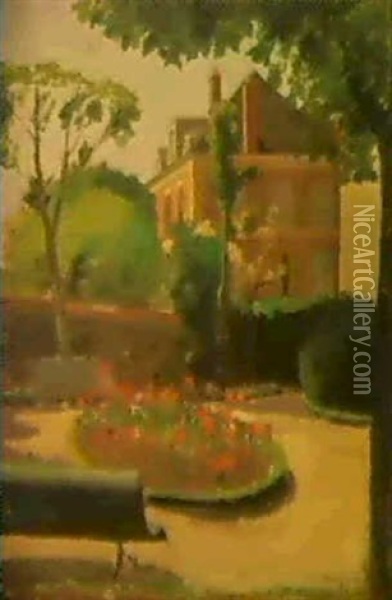 Paysage, Le Jardin A Raincy, Ete Oil Painting - Henri Charles Manguin