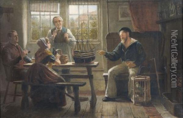 The Sailor's Story Oil Painting - John Watkins Chapman
