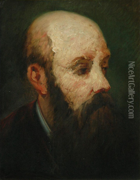 Portrait Of A Man, Possibly The Artist Oil Painting - Adolphe Joseph Th. Monticelli