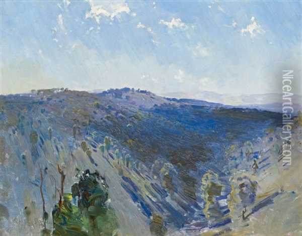 Christmas Hills, Victoria Oil Painting - Theodore Penleigh Boyd