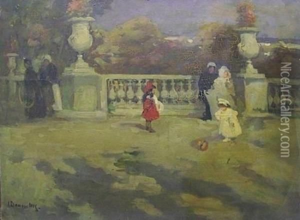 Terrasse Au Jardin Du Luxembourg Oil Painting - Alice Dannenberg