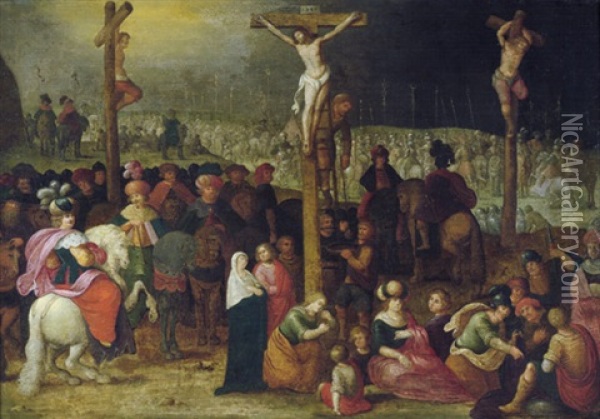 Die Kreuzigung Christi Oil Painting - Cornelis de Baellieur the Elder