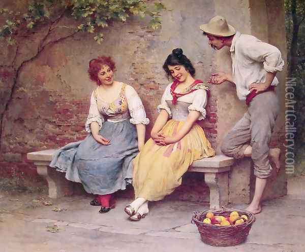 The Flirtation Oil Painting - Eugene de Blaas