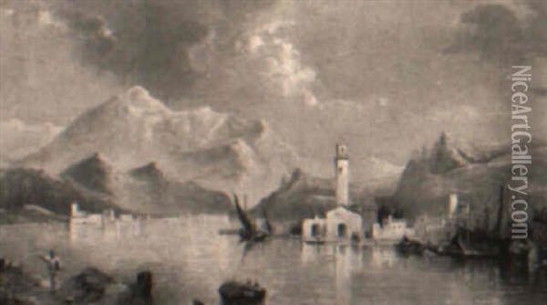 Lake Como Oil Painting - William Meadows