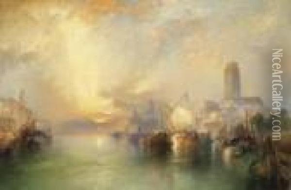 View Of Venice Oil Painting - Thomas Moran