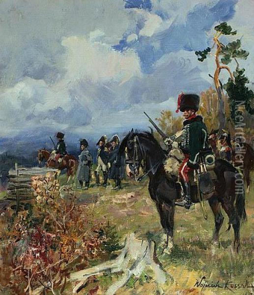 Napoleon Z Wojskiem Oil Painting - Wojciech Von Kossak