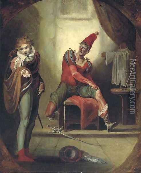 Every Man in his Humour, act I scene v, 1791 Oil Painting - Johann Henry Fuseli