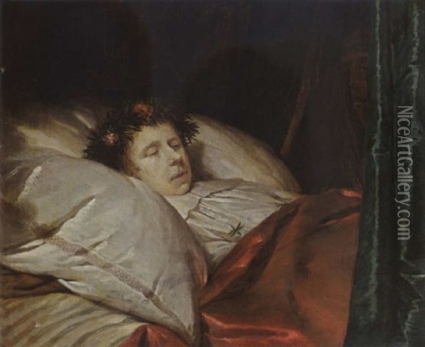 A Young Man On His Deathbed Oil Painting - Pieter van Anraedt
