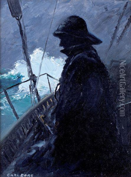 Le Marin Dans La Tempete Oil Painting - Carl Oscar Borg