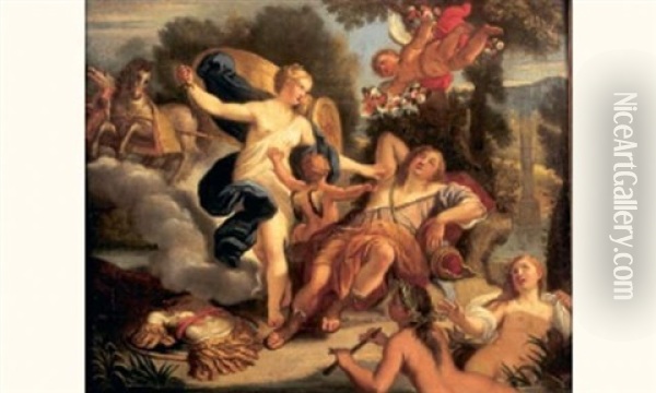 Mars Et Venus Oil Painting - Louis de Boulogne the Younger
