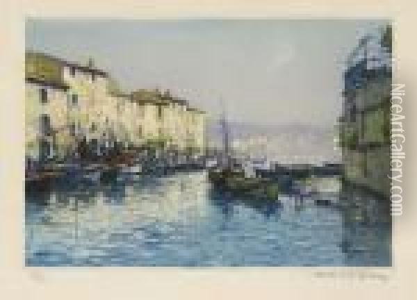 Martigues Oil Painting - Manuel Robbe
