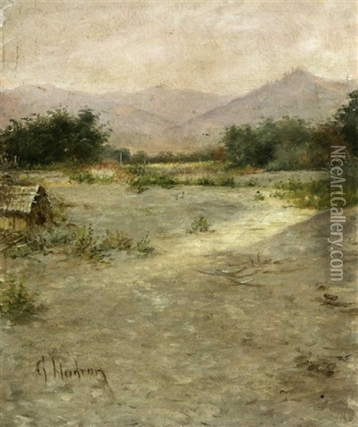 Pomo Hut, Mendocino County, Calif Oil Painting - Grace Carpenter Hudson
