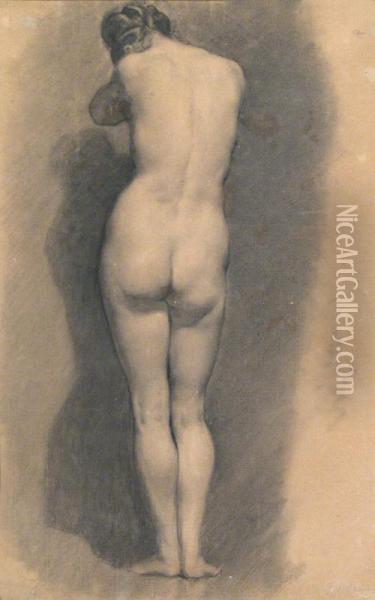 Nude Standing Oil Painting - Jules-Elie Delaunay