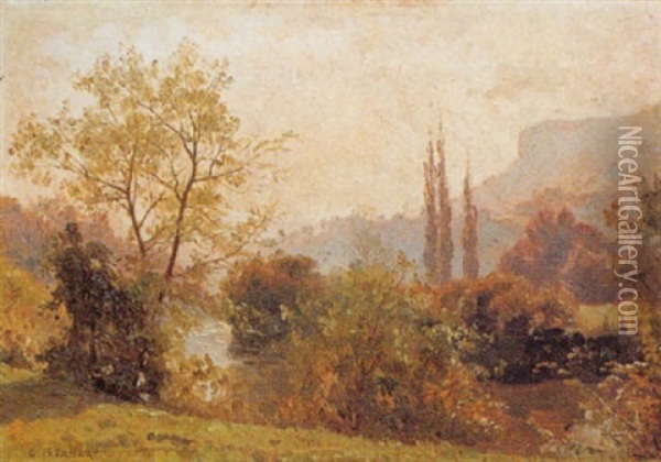 Riviere Dans Le Doubs Oil Painting - Marie-Victor-Emile Isenbart