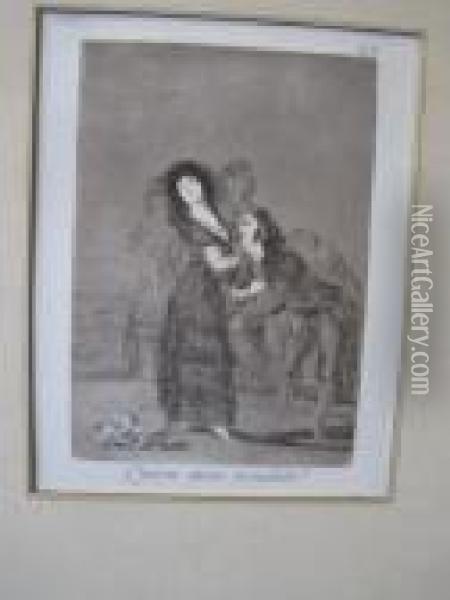 Quien Mas Rendido? Oil Painting - Francisco De Goya y Lucientes
