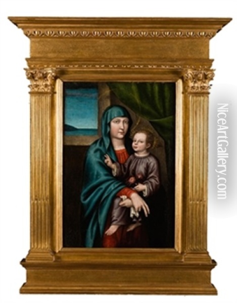 Virgen Con Nino Oil Painting - Nicolas Borras