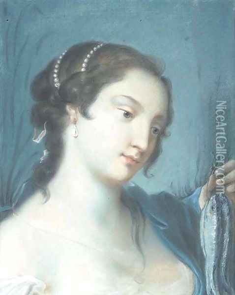 L'Acqua Oil Painting - Rosalba Carriera