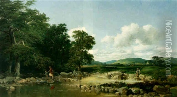 Abergavenny Oil Painting - Edmund John Niemann