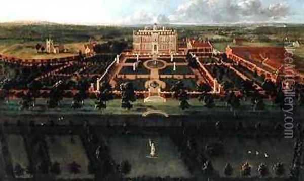 The South Front of Sudbury Hall Oil Painting - Jan the Elder Griffier