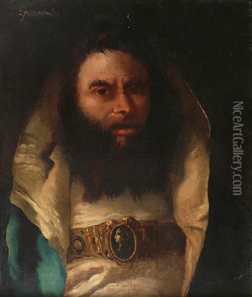 Portrait D'epaminondas Oil Painting - Giovanni Battista Tiepolo