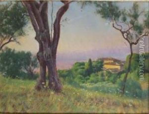 Paesaggio Oil Painting - Adolf Hiremy-Hirschl