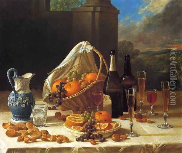 Luncheon Still Life 1860 Oil Painting - John Francis