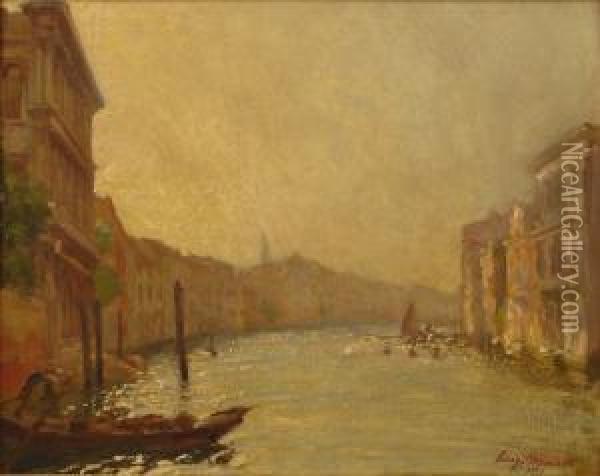 Canal A Venise Oil Painting - Luigi Moretti