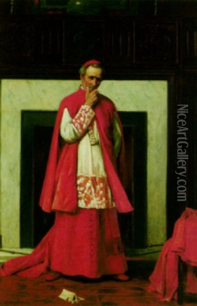 The Cares Of The Cardinal Oil Painting - Walter Dendy Sadler