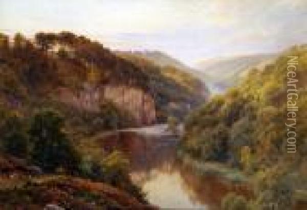 On The Eden, Near Carlisle Oil Painting - Harry Sutton Palmer