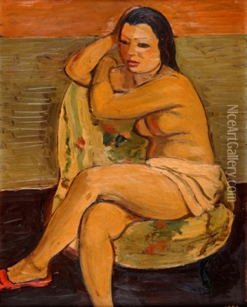 Nude Female Figure Oil Painting - Georges (Karpeles) Kars