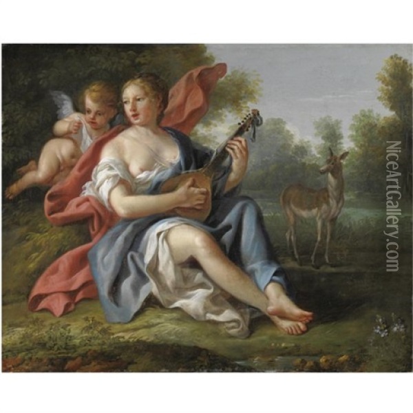 Allegoria Della Musica Oil Painting - Giuseppe Bartolomeo Chiari