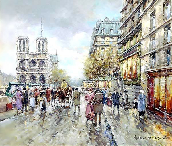 Notre Dame Oil Painting - Agost Benkhard