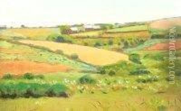 Country Views Oil Painting - Robert Morson Hughes