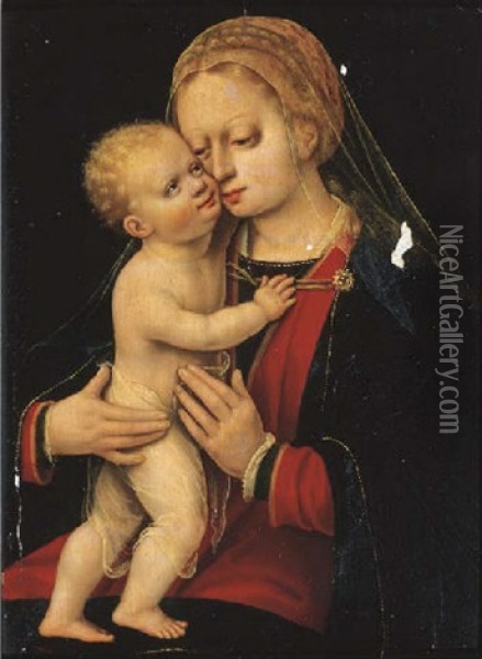 The Madonna And Child Oil Painting - Adriaen Isenbrant