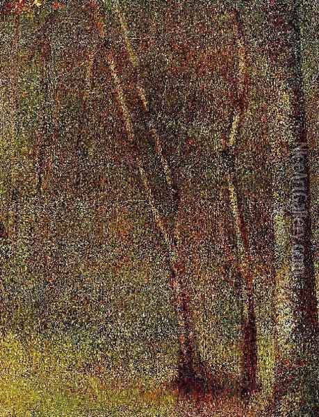 In The Woods At Pontaubert Oil Painting - Georges Seurat