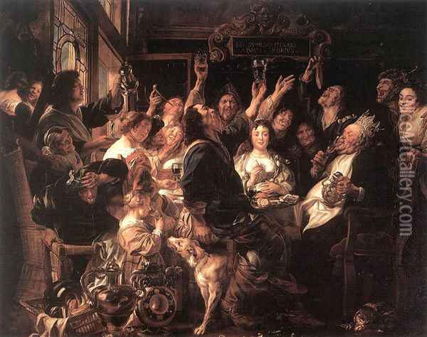 The Bean King I Oil Painting - Jacob Jordaens